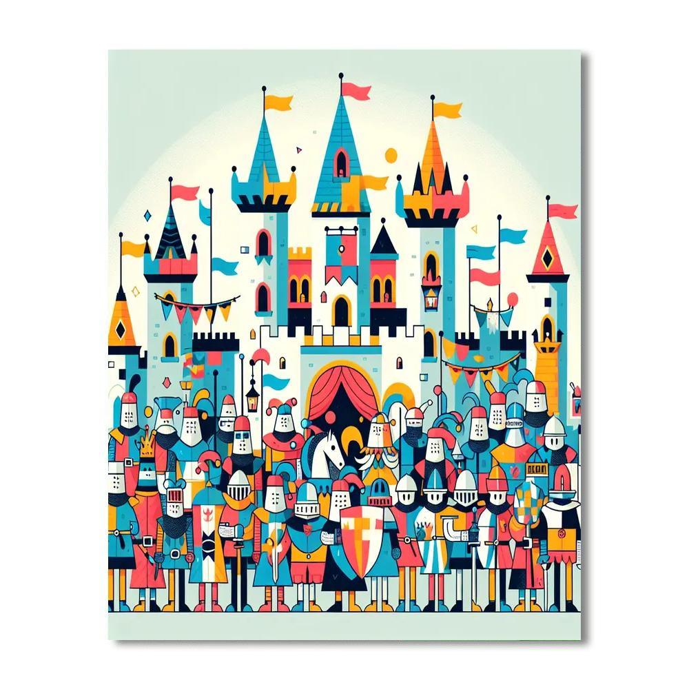 Castle Festival Celebration Paint By Numbers Art