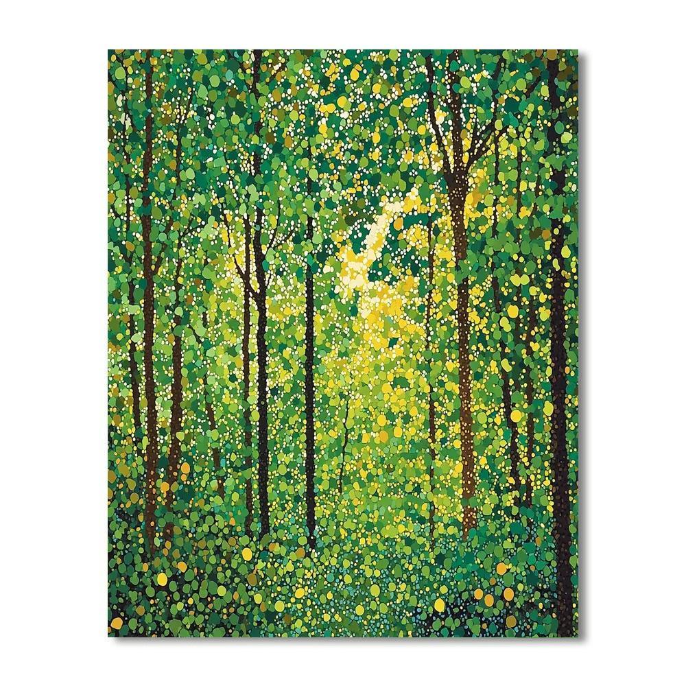 Georges Seurat Inspired Ethereal Forest Escape  DIY Paint By Numbers