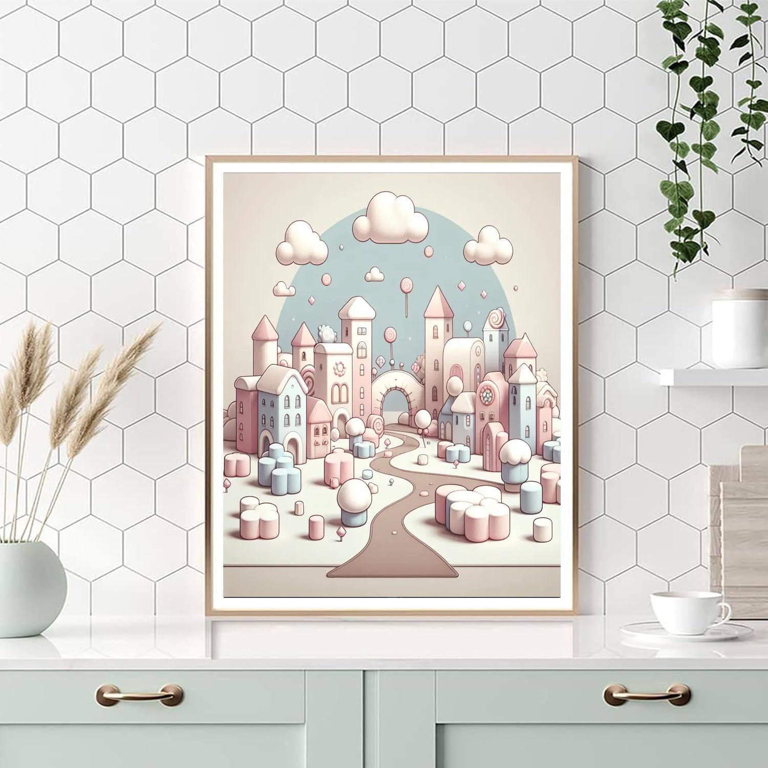 Mystic Marshmallow Land Paint By Numbers Art