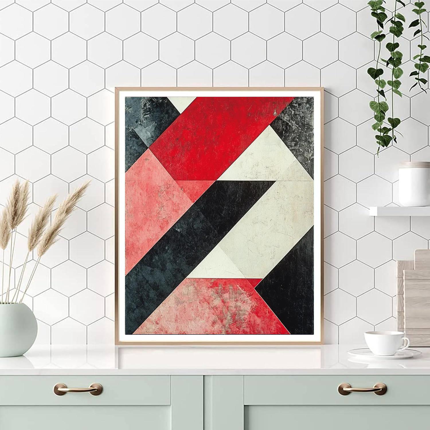 Kazimir Malevich Inspired Radical Abstraction  Painting Number Kit