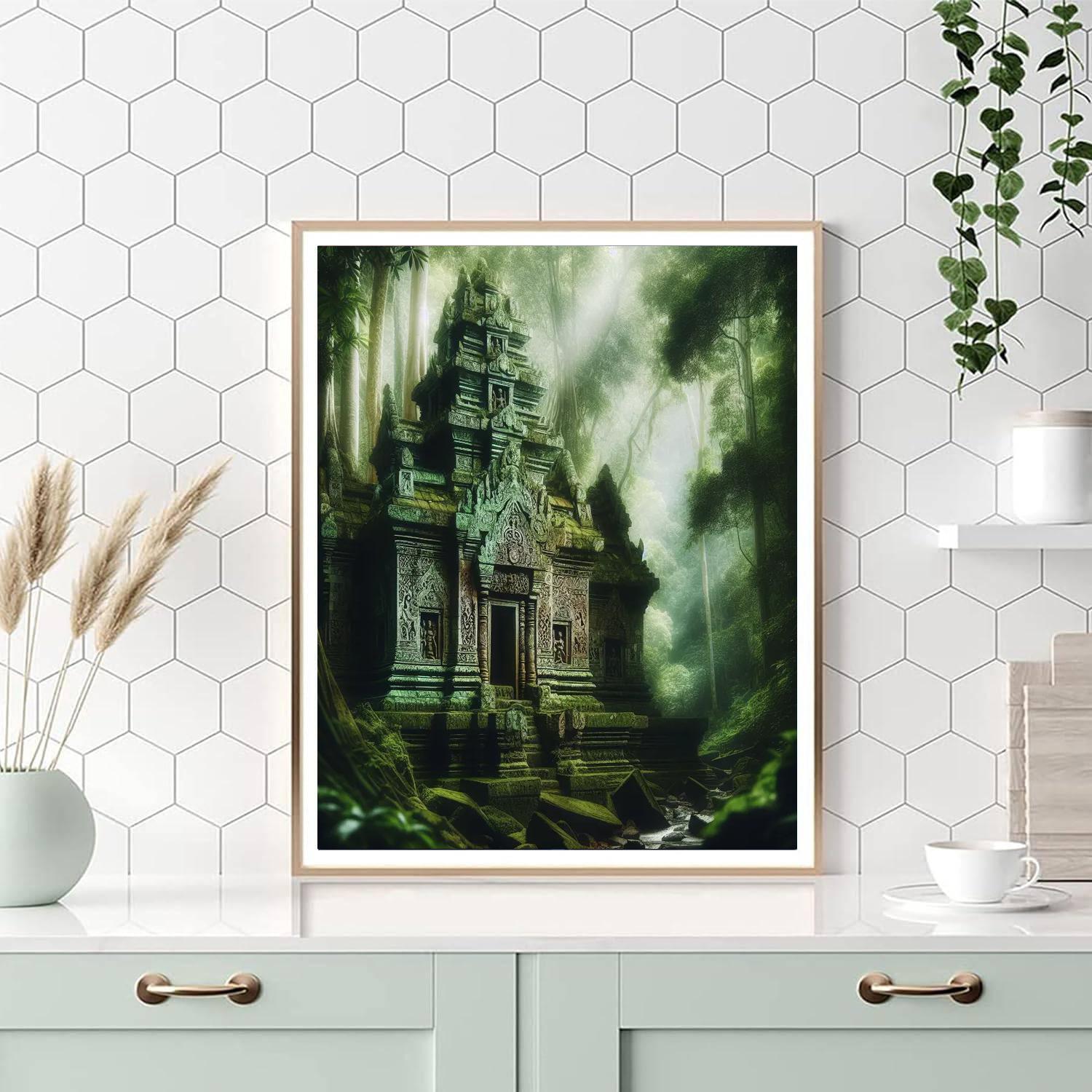 Mystical Ancient Temple Numbered Painting Kits