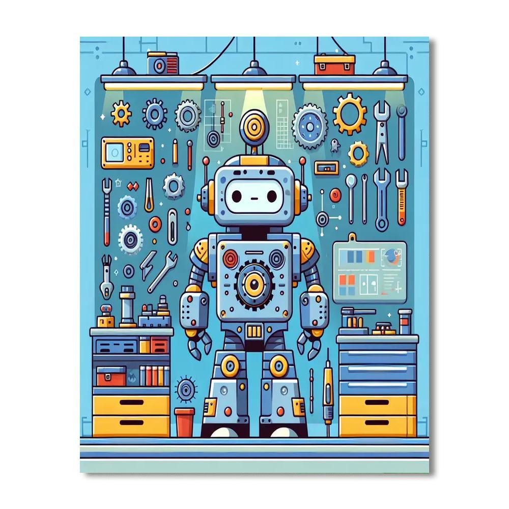 Robot Engineer's Workshop Paint By Color