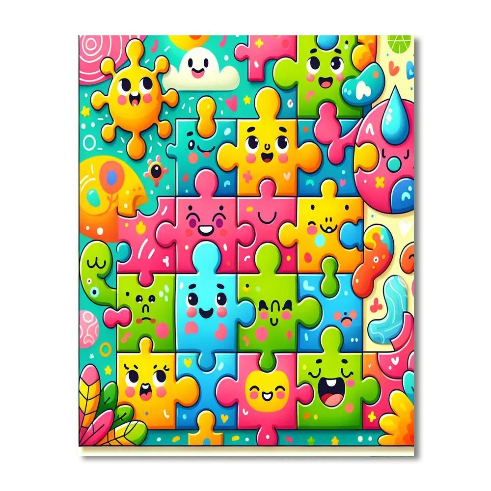 Joyful Jigsaw Numbered Painting Kits