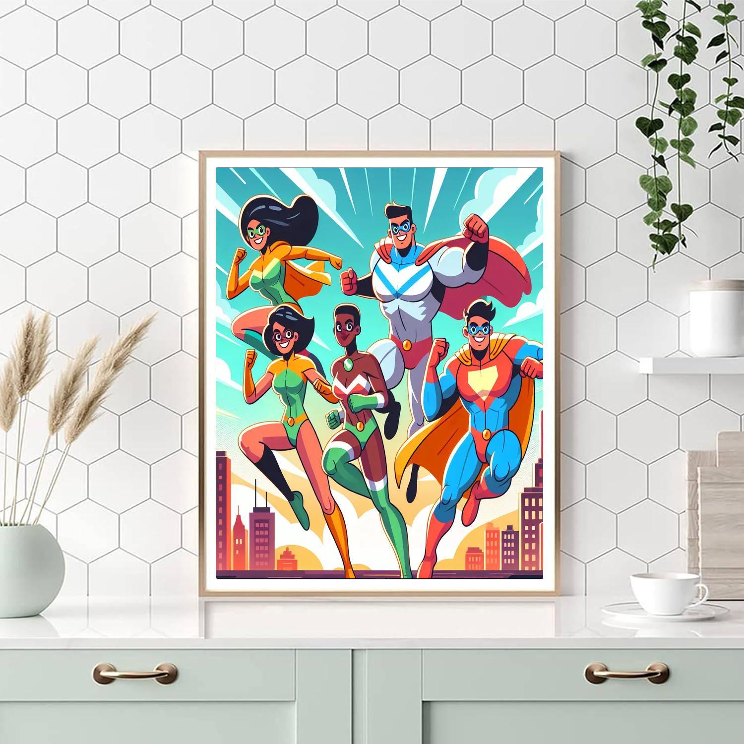 Superhero Adventure Zone Paint By Numbers Kits