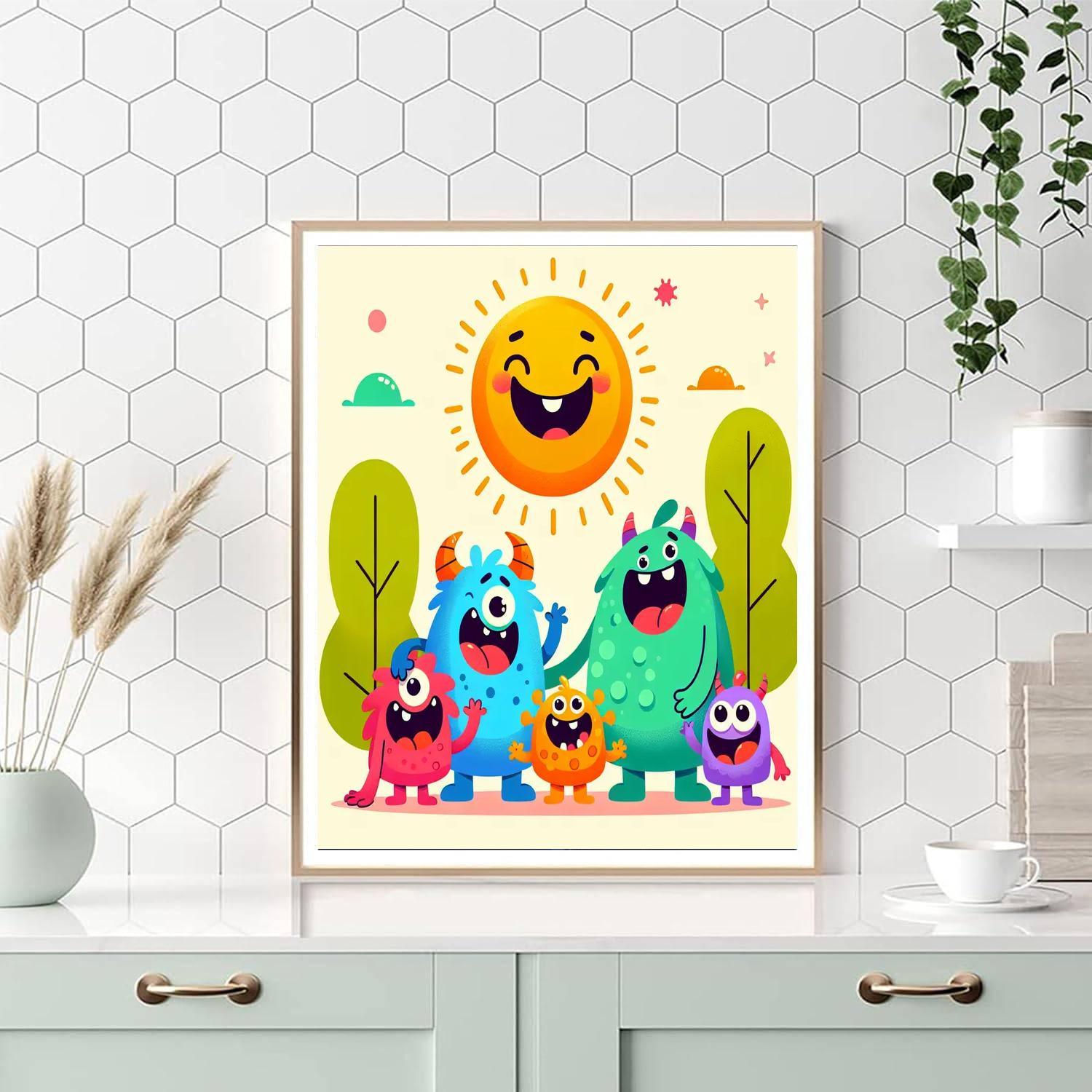Happy Monster Family Paint By Number