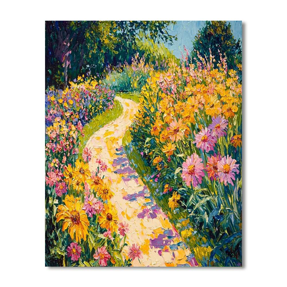 Vincent Van Gogh Inspired Sunlit Garden Pathway  Paint By Numbers Kits