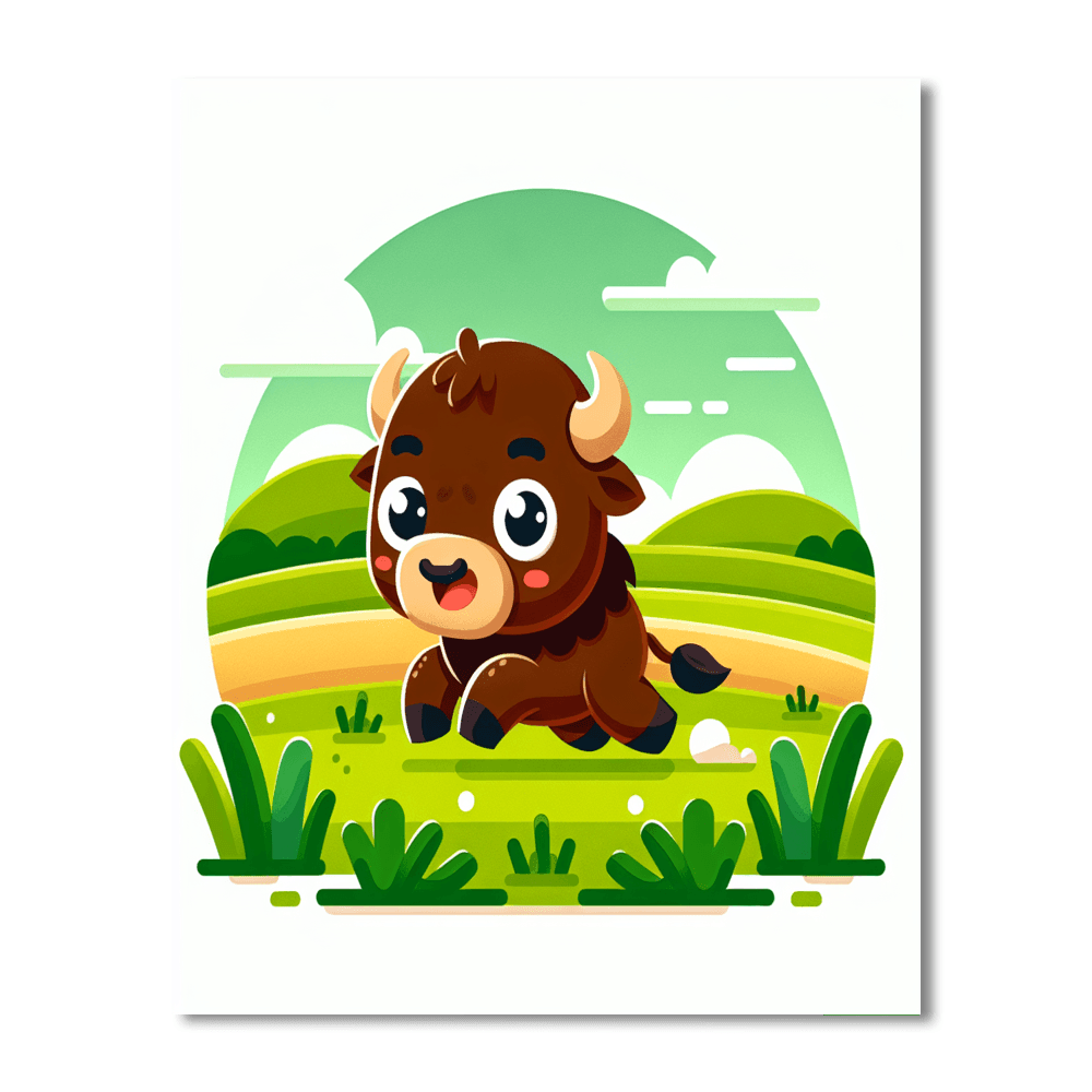 Bouncing Bison Painting By Numbers Kit