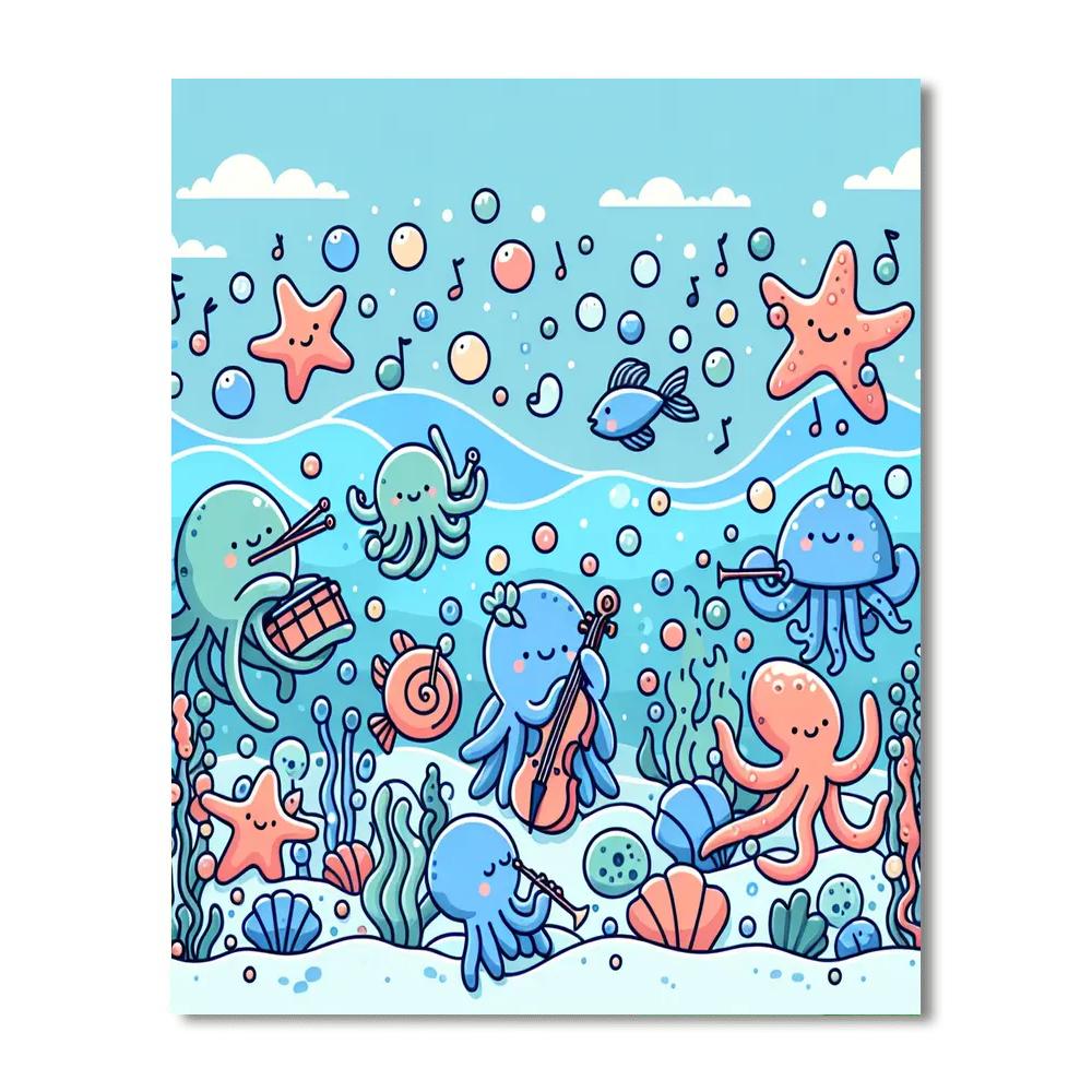 Ocean's Mystical Melody Paint By Numbers Art