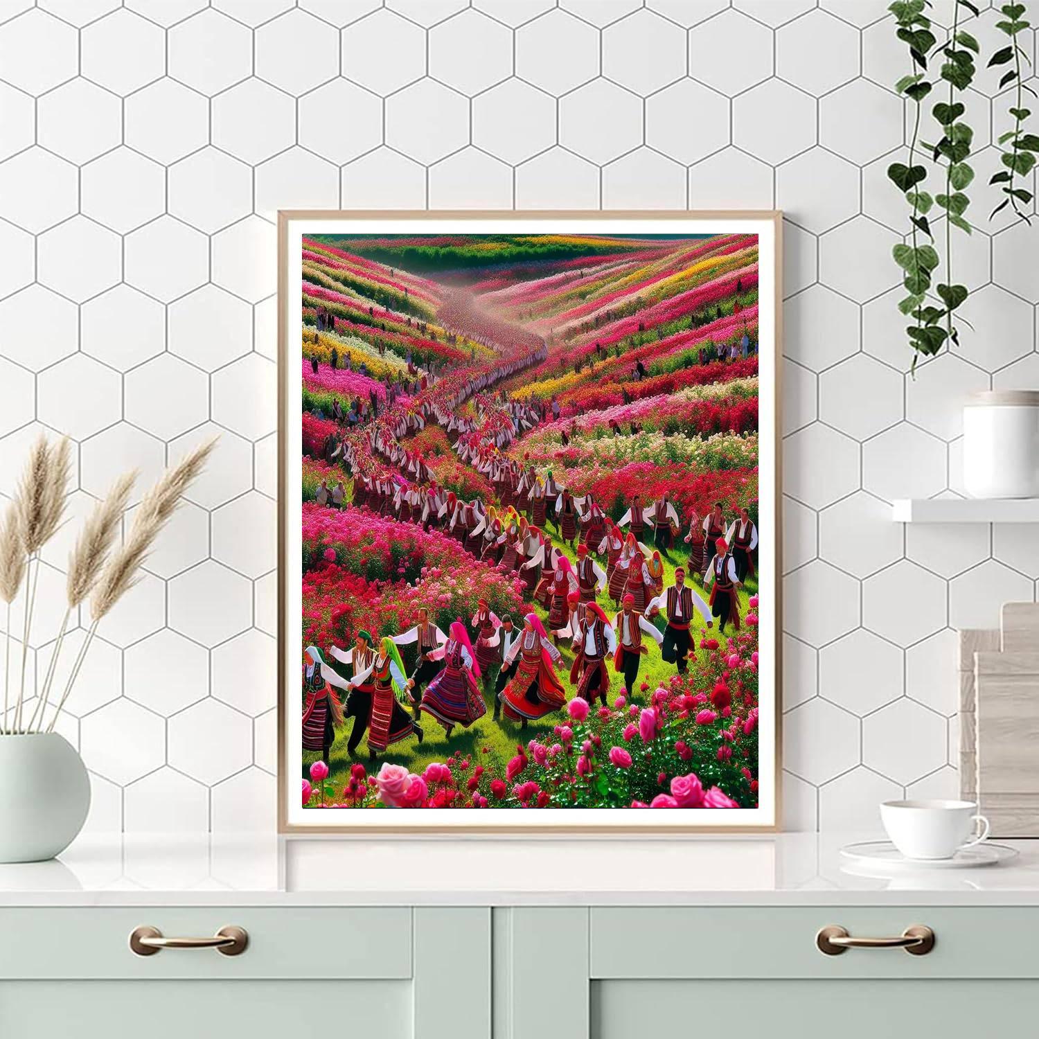 Festival Of Roses - Kazanlak Painting By Numbers Kit