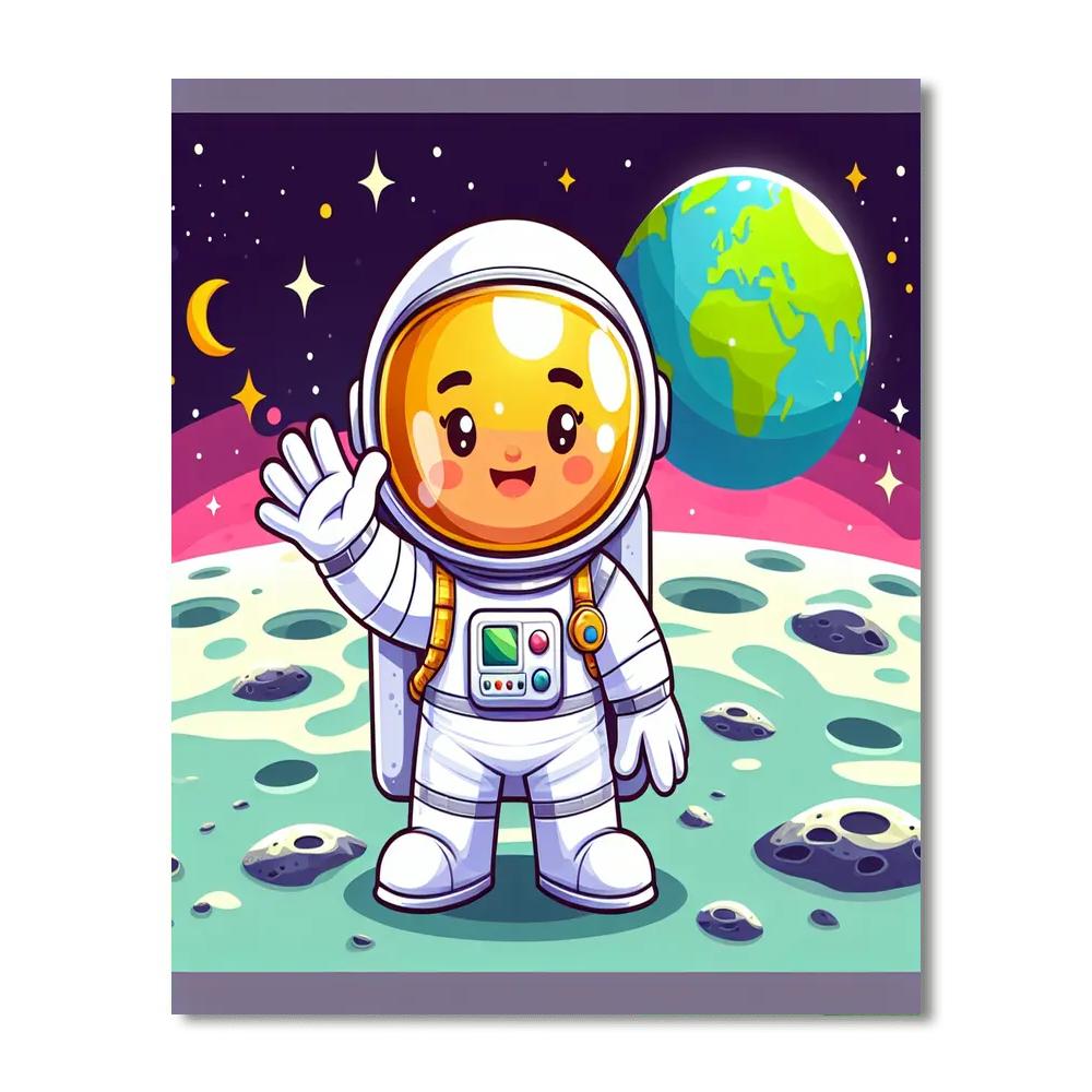 Space Mission Countdown Number Painting