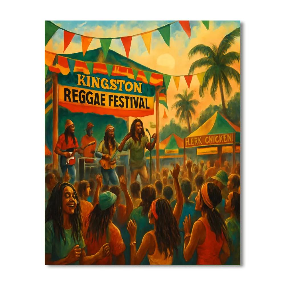Kingston's Reggae Festival Numbered Painting Kits