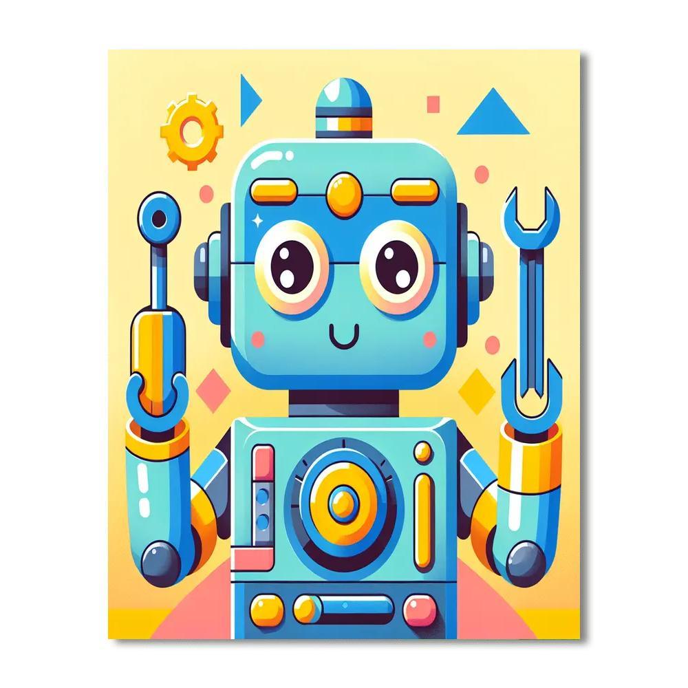 Brilliant Robot Paint By Numbers