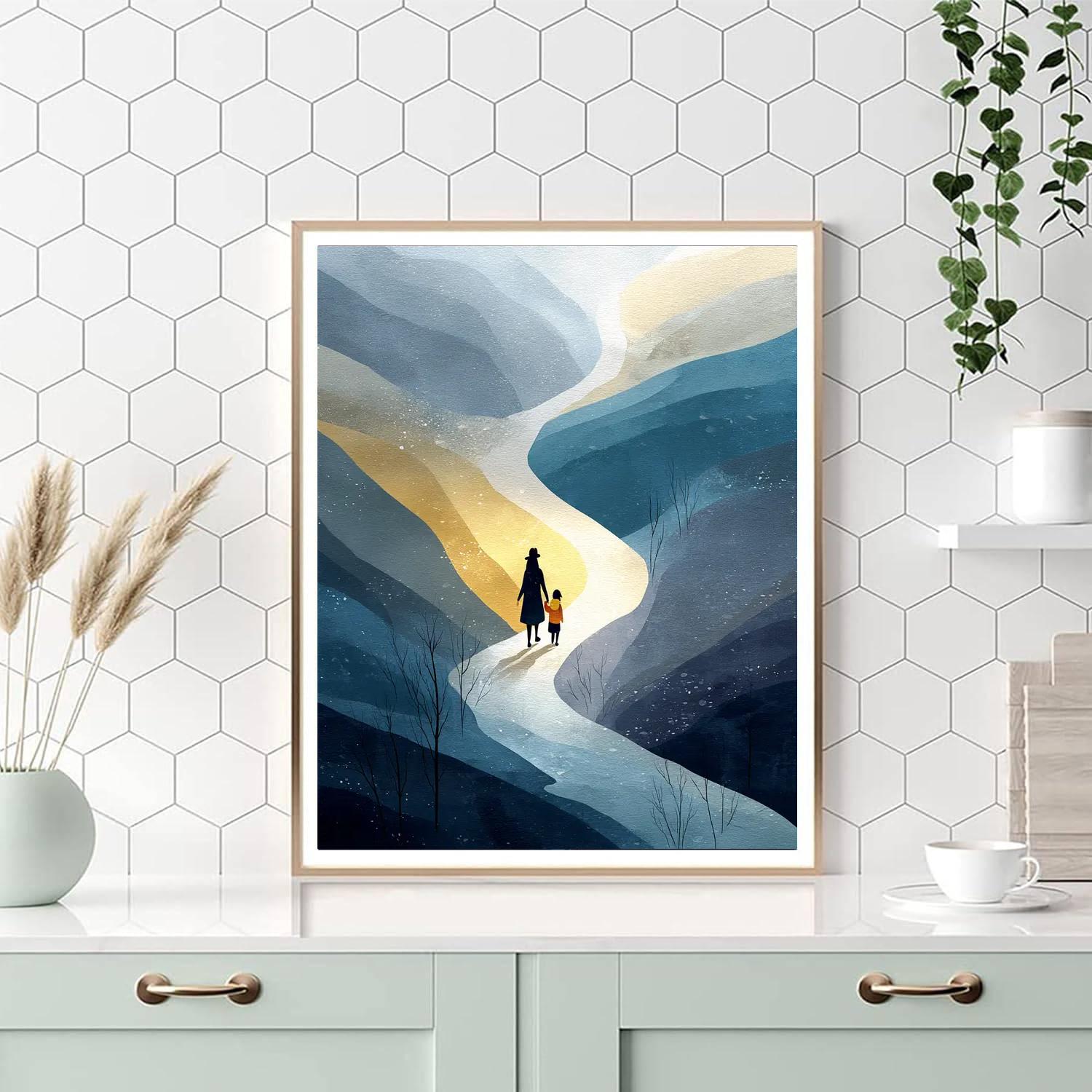 Joyful Steps Through Time Painting Number Kit