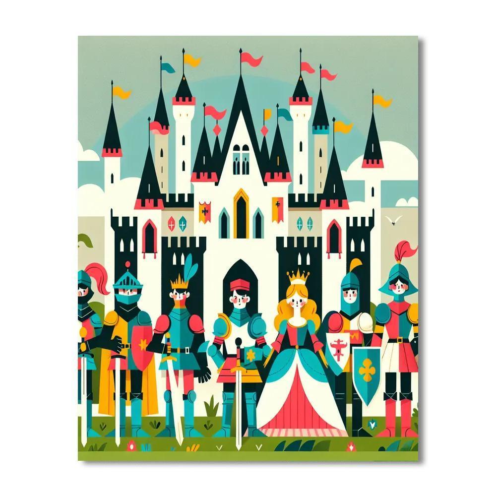 Courageous Castle Defenders Paint By Numbers Kits