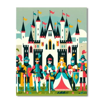 Courageous Castle Defenders Paint By Numbers Kits