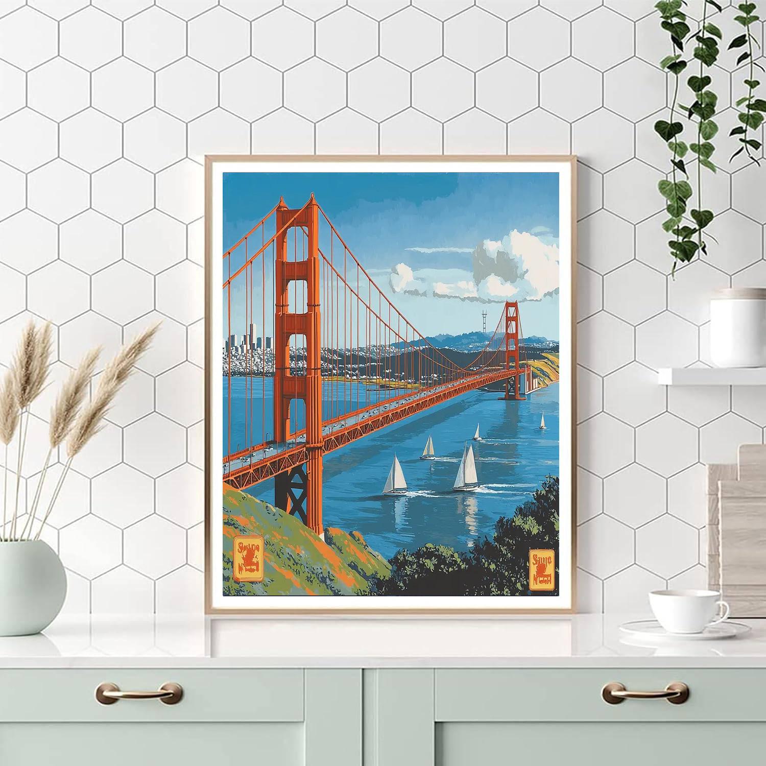 Golden Gate Bridge Numbered Painting Kits