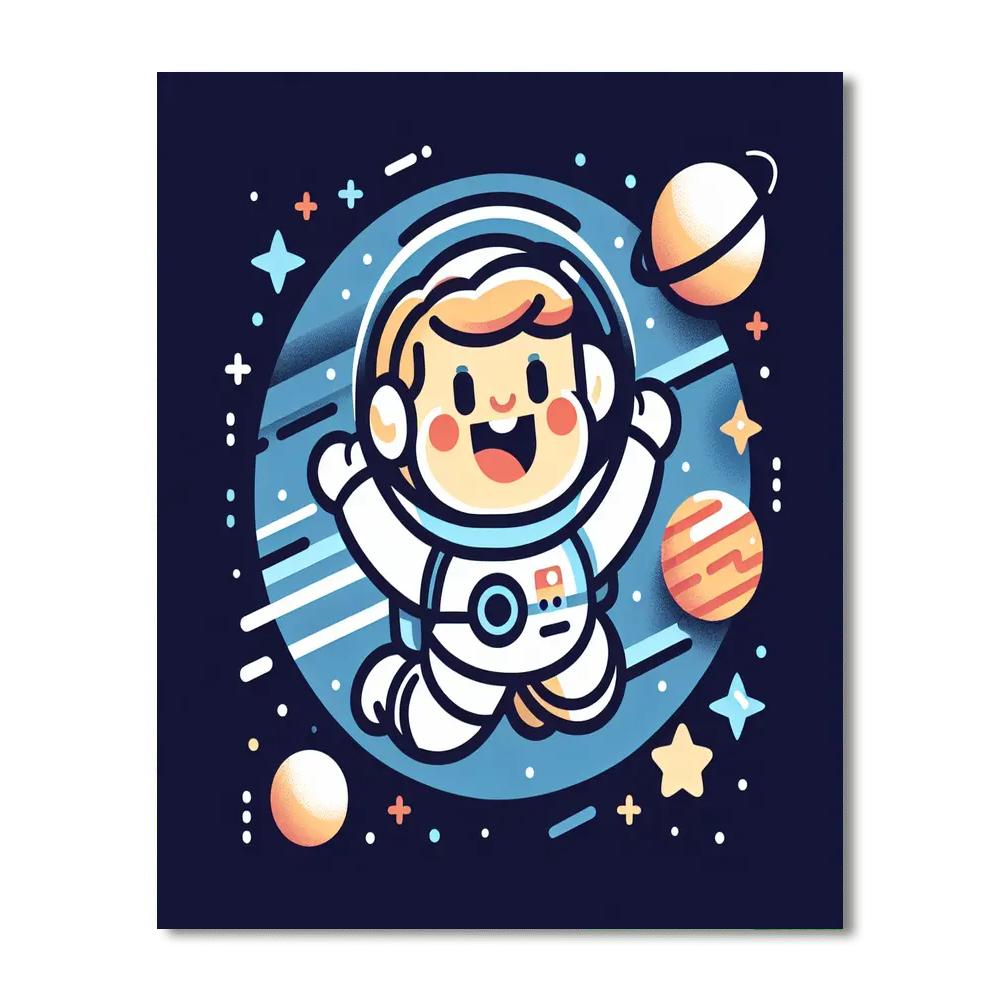 Space Explorer Astronaut Adventure Paint By Numbers