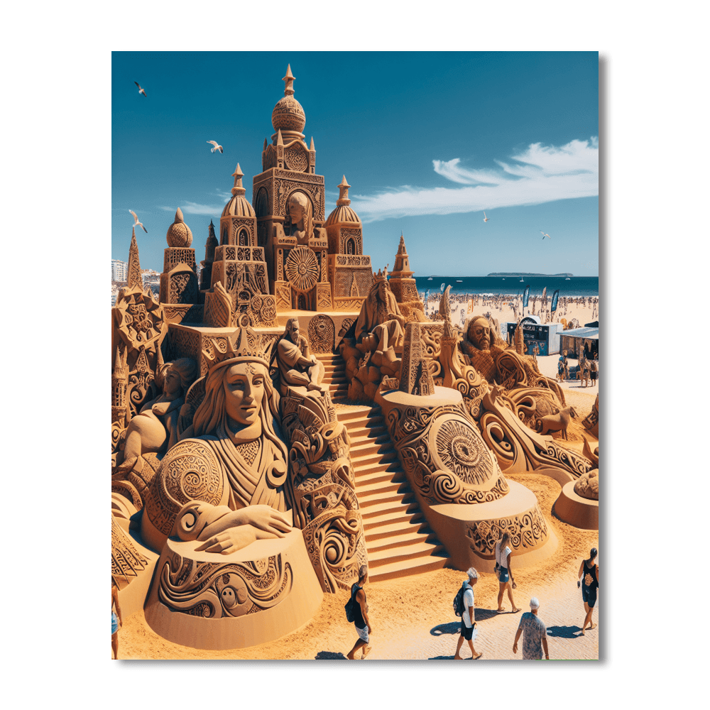 International Sand Sculpture Festival - Algarve, Portugal Number Painting