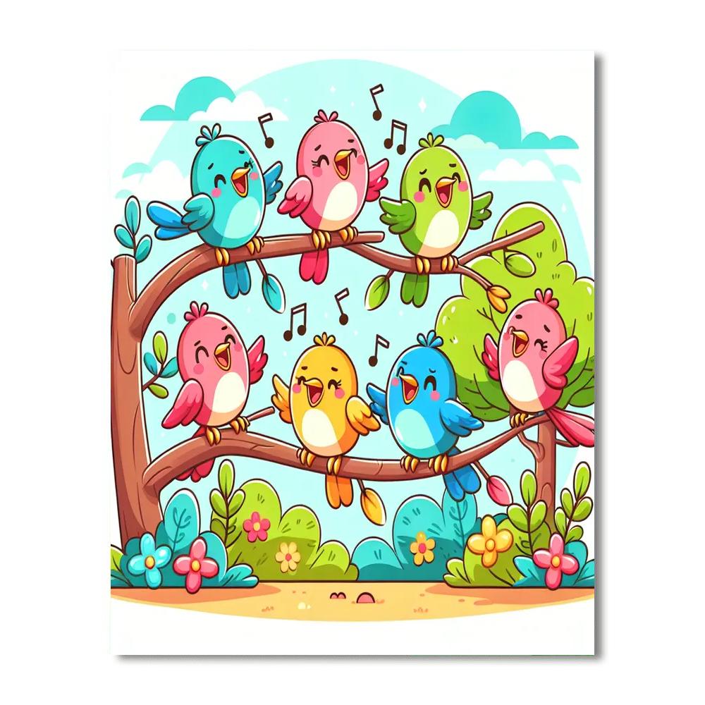 Singing Birds Number Painting