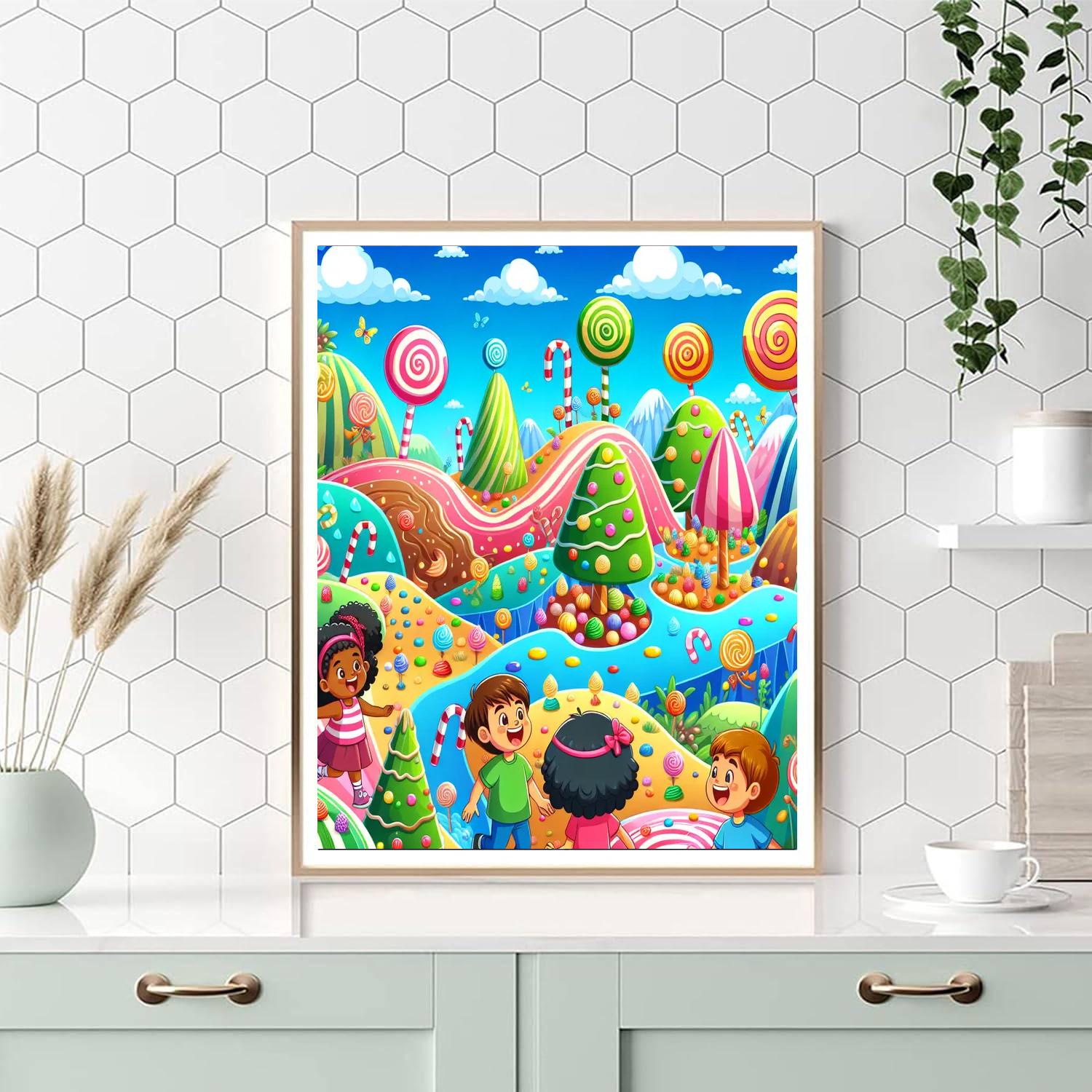 Adventure In The Candyland Painting By Numbers Kit