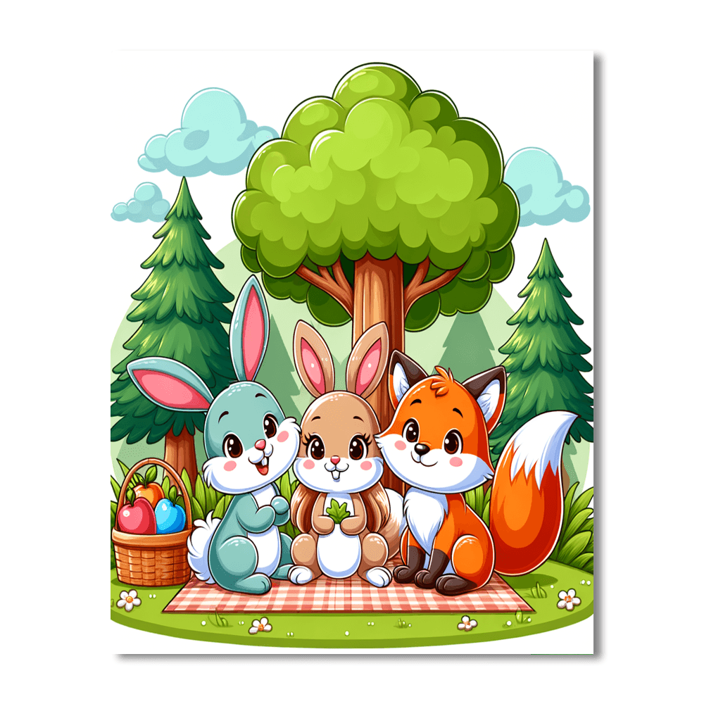 Joyful Forest Friends Paint By Color