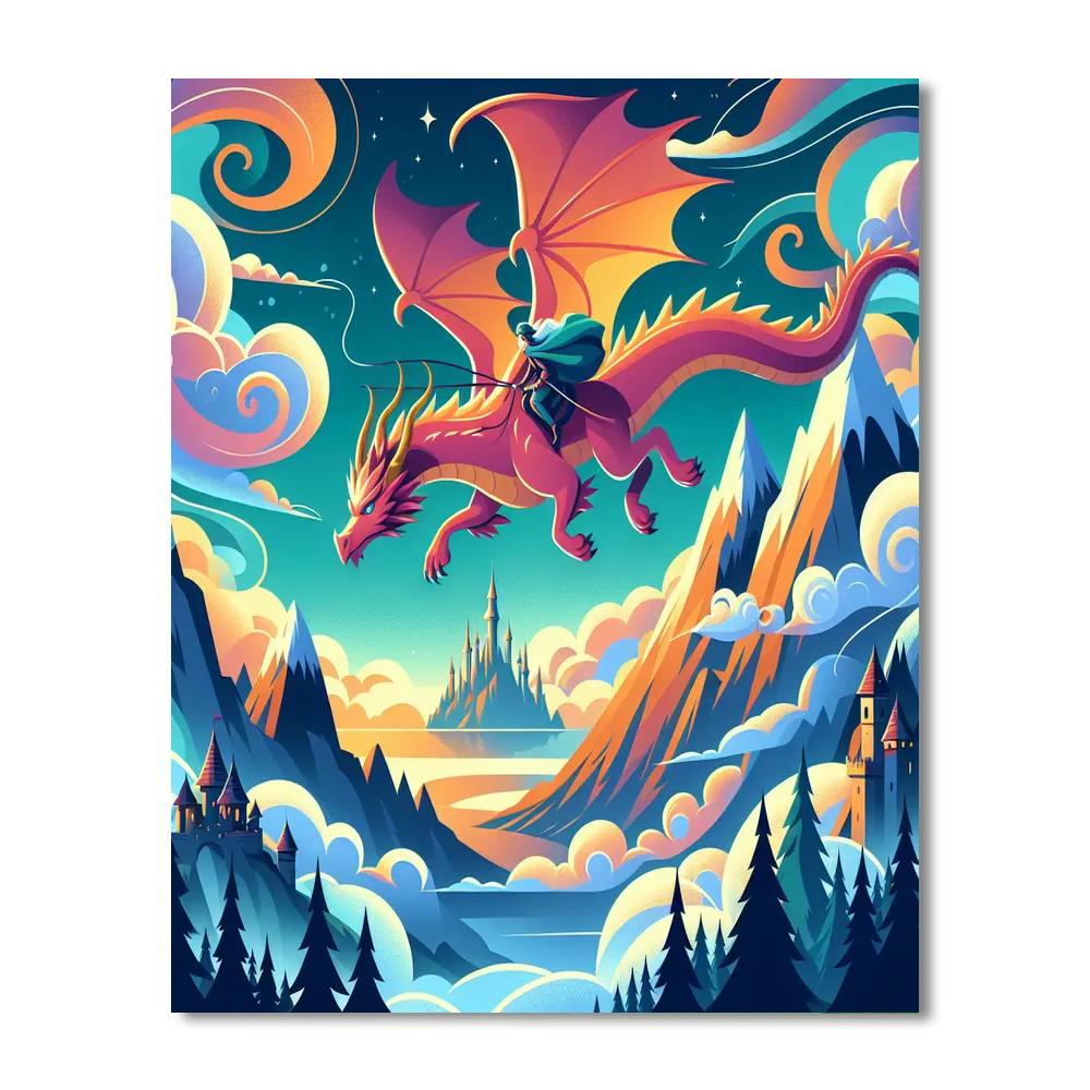 Mystical Dragon World Painting Number Kit