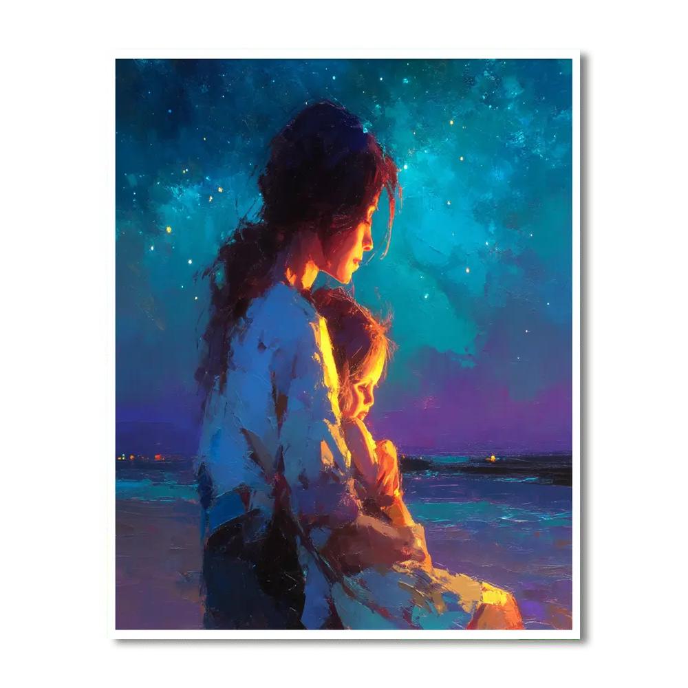 Mother's Lullaby Under The Stars DIY Paint By Numbers