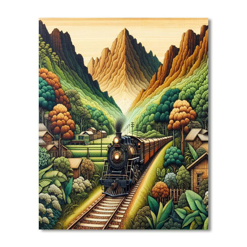 Timeless Vintage Train Number Painting