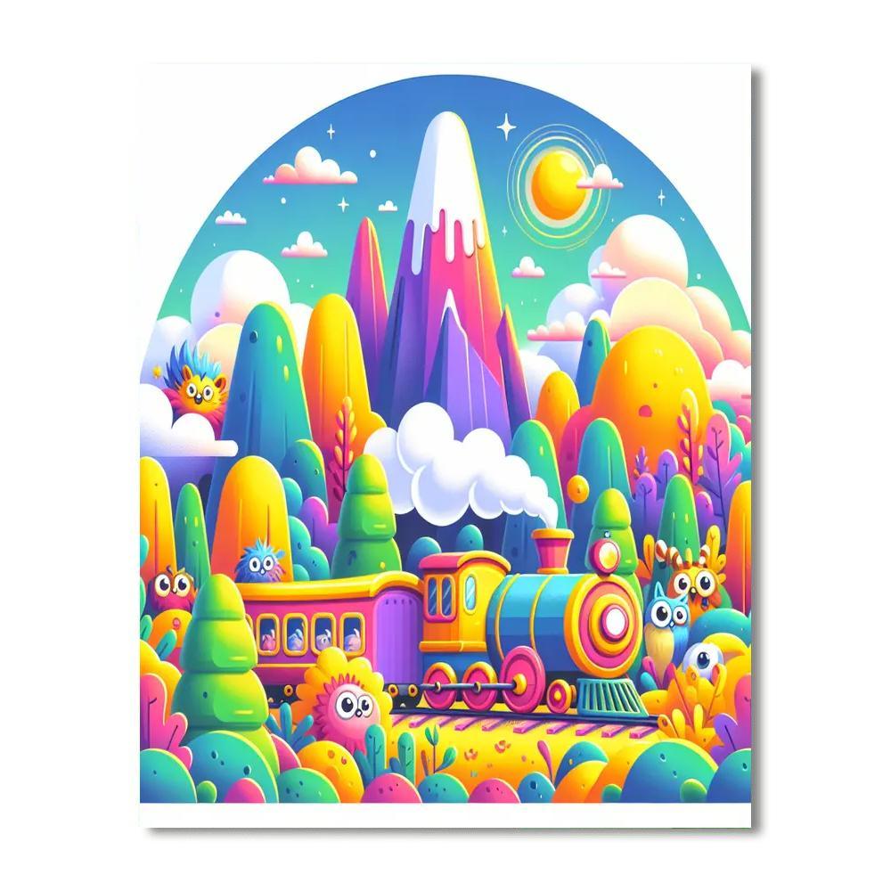 Fantasy Train Paint By Color