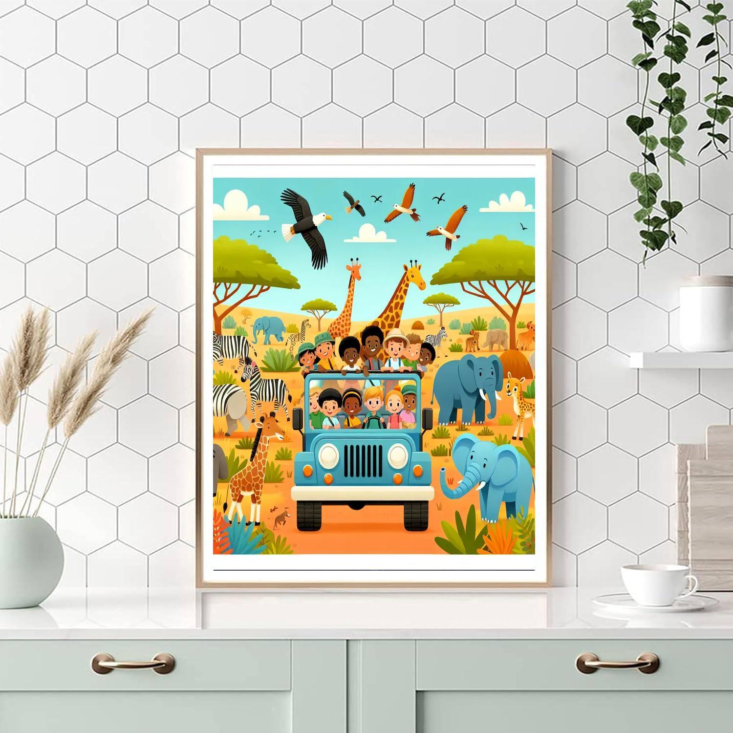Savannah Safari Painting Number Kit
