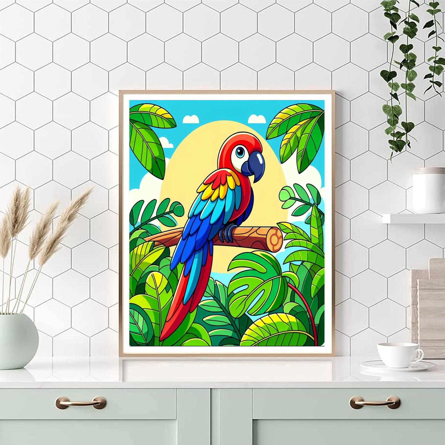 Majestic Macaw Paint By Numbers Art