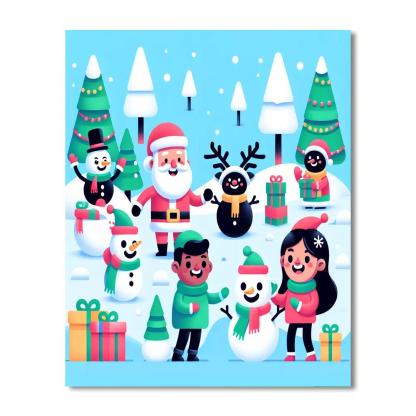 Merry Christmas Characters Paint By Number