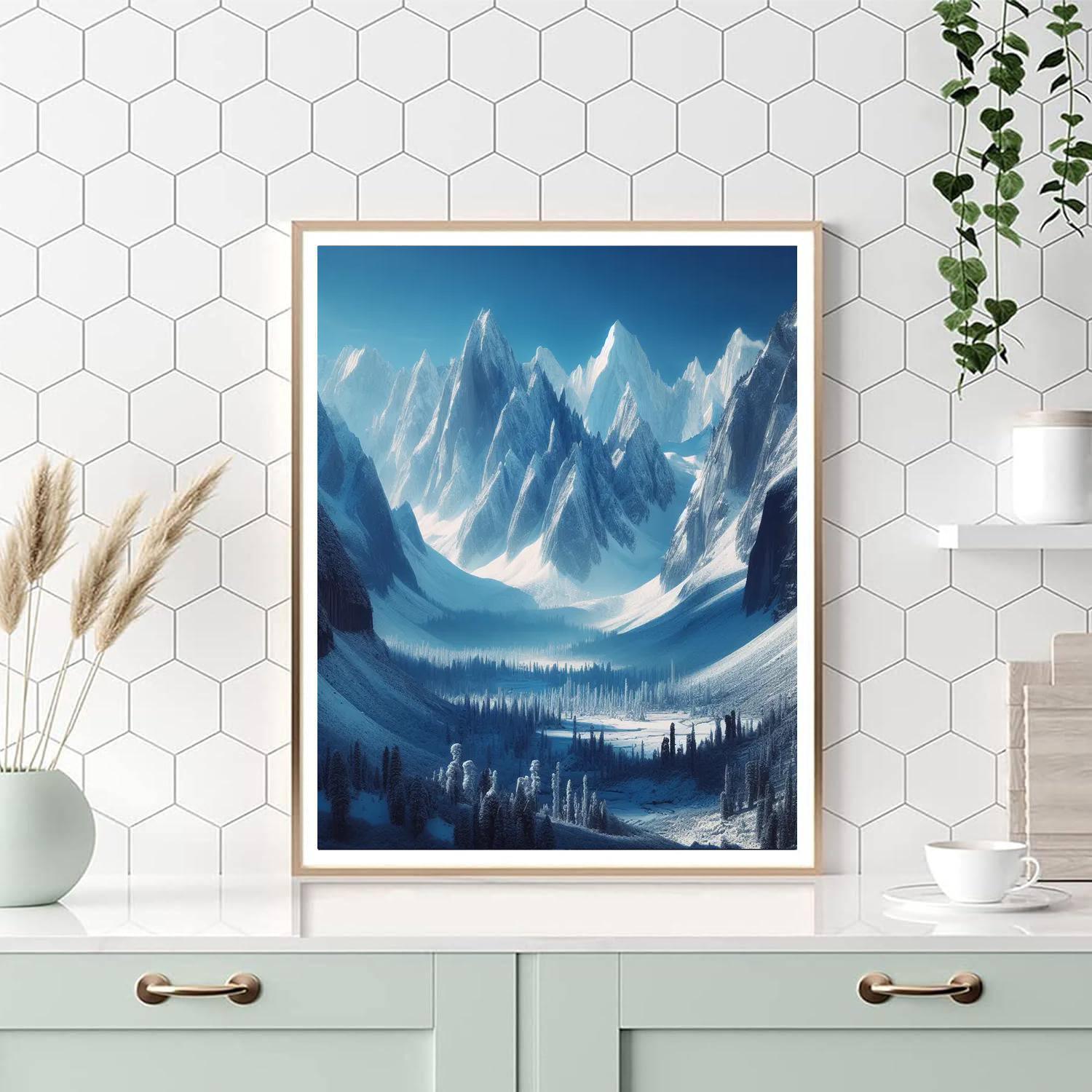 Snowy Alpine Sanctuary Numbered Painting Kits