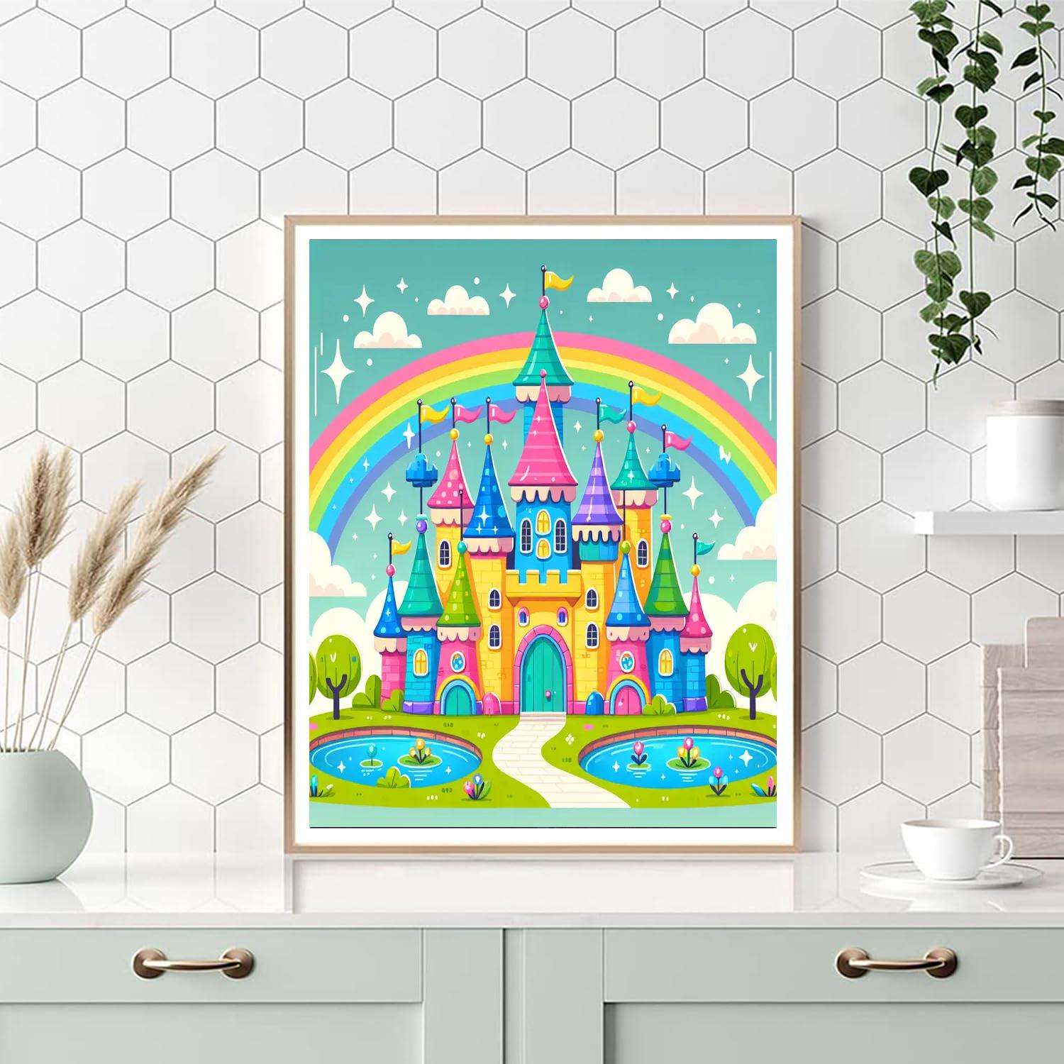 Charming Fairy Castle Numbered Painting Kits