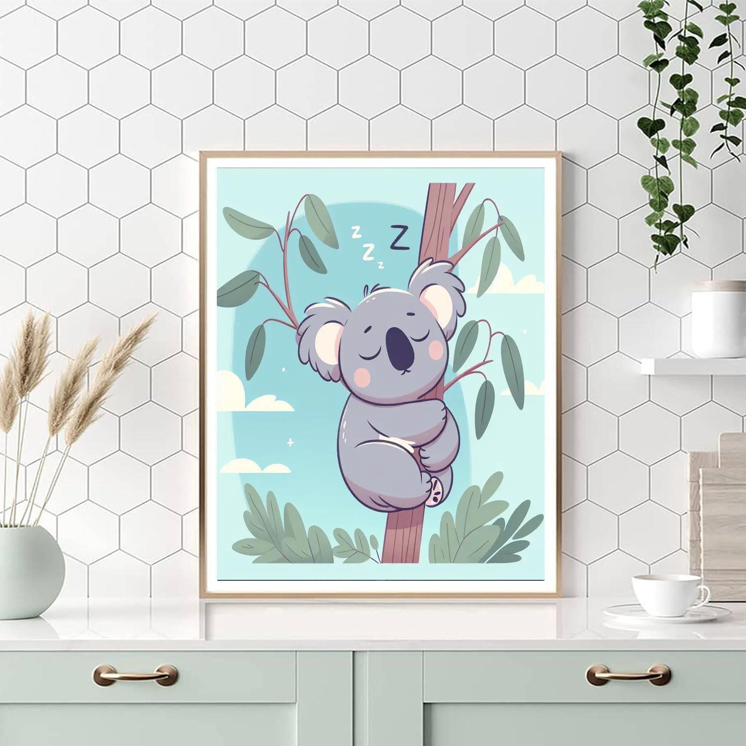 Cuddly Koala Nap Time Numbered Painting Kits