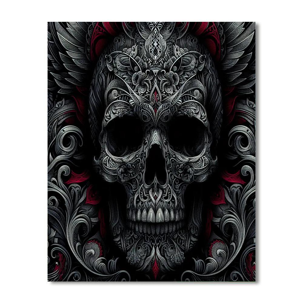Skull's Mysterious Aura Number Painting