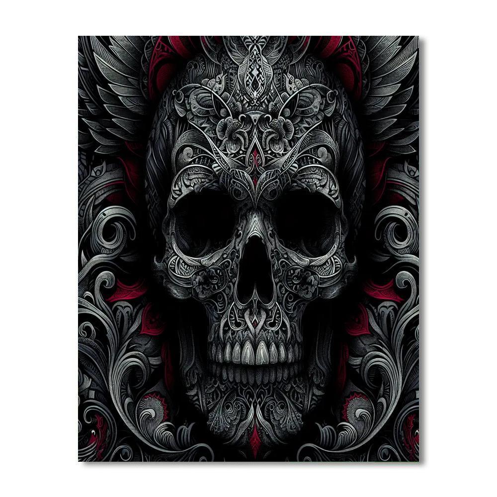 Skull's Mysterious Aura Number Painting