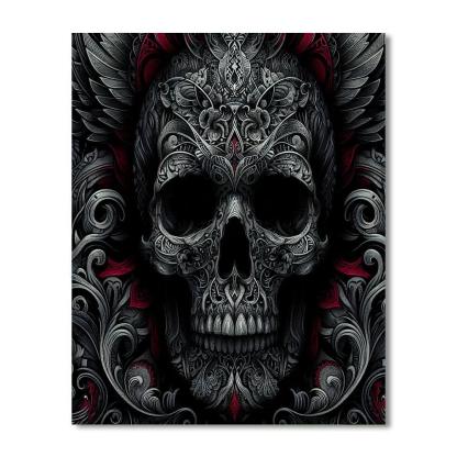 Skull's Mysterious Aura Number Painting