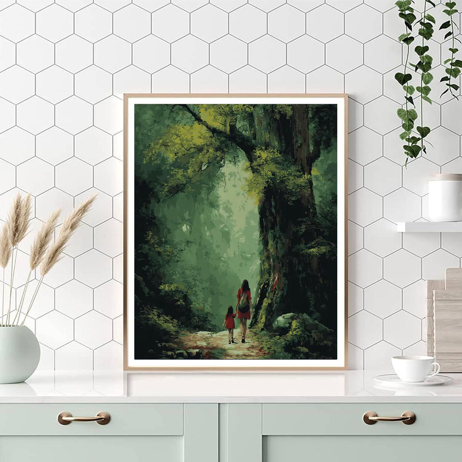 Forest Of Family Roots Painting Number Kit