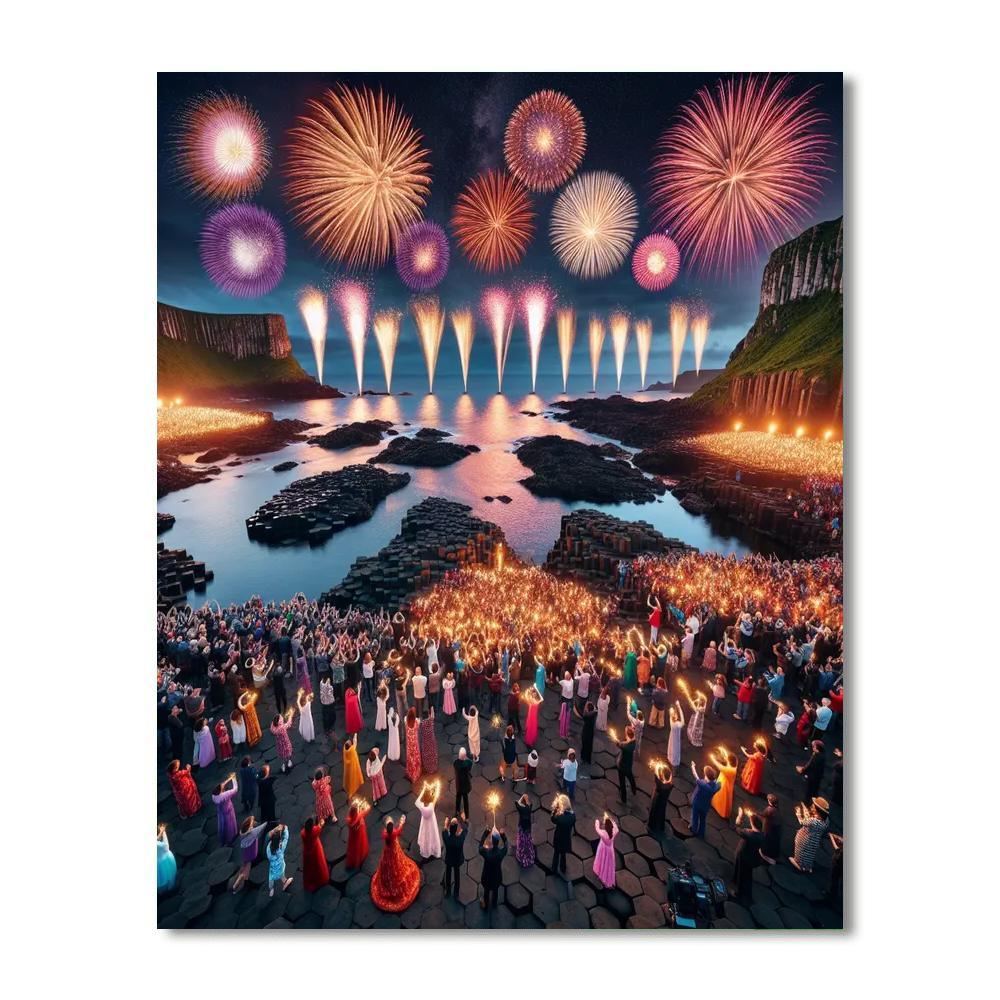 Giant's Causeway International Musical Fireworks Festival Number Painting