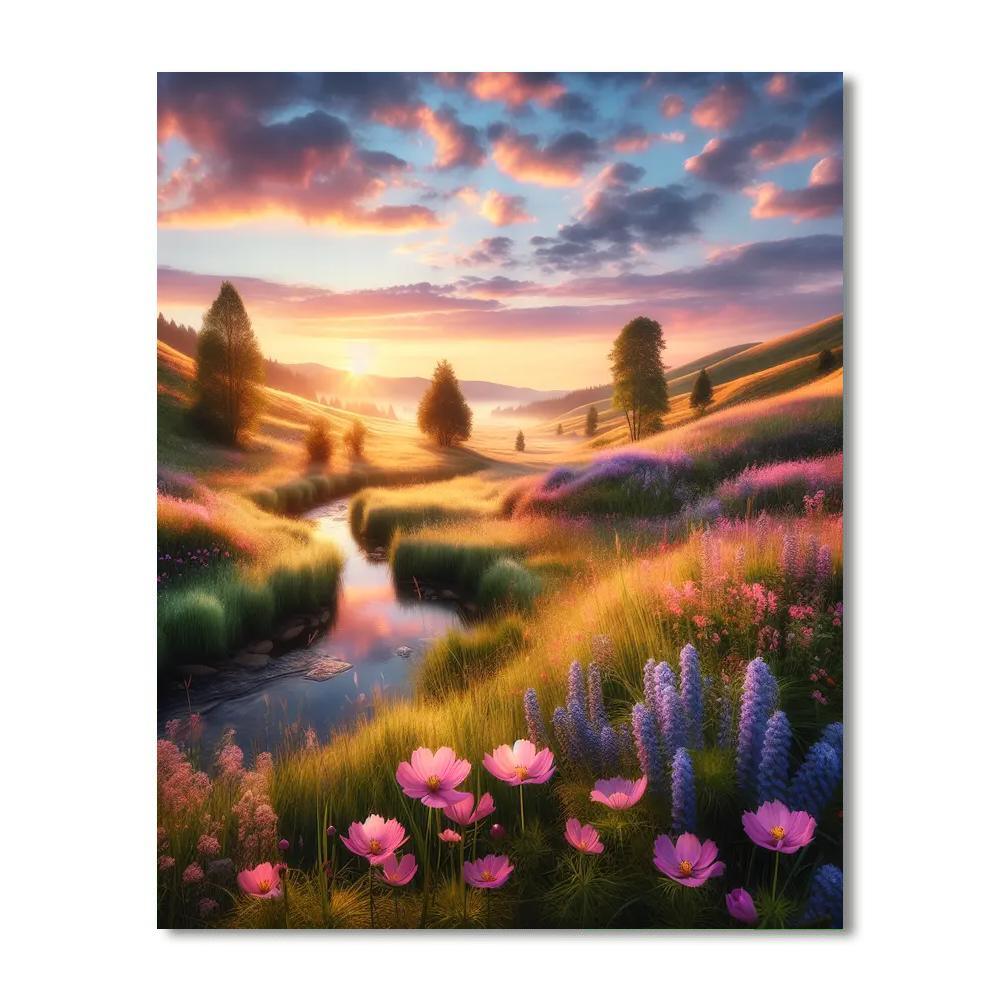 Pastel Meadow Reverie Paint By Numbers Art