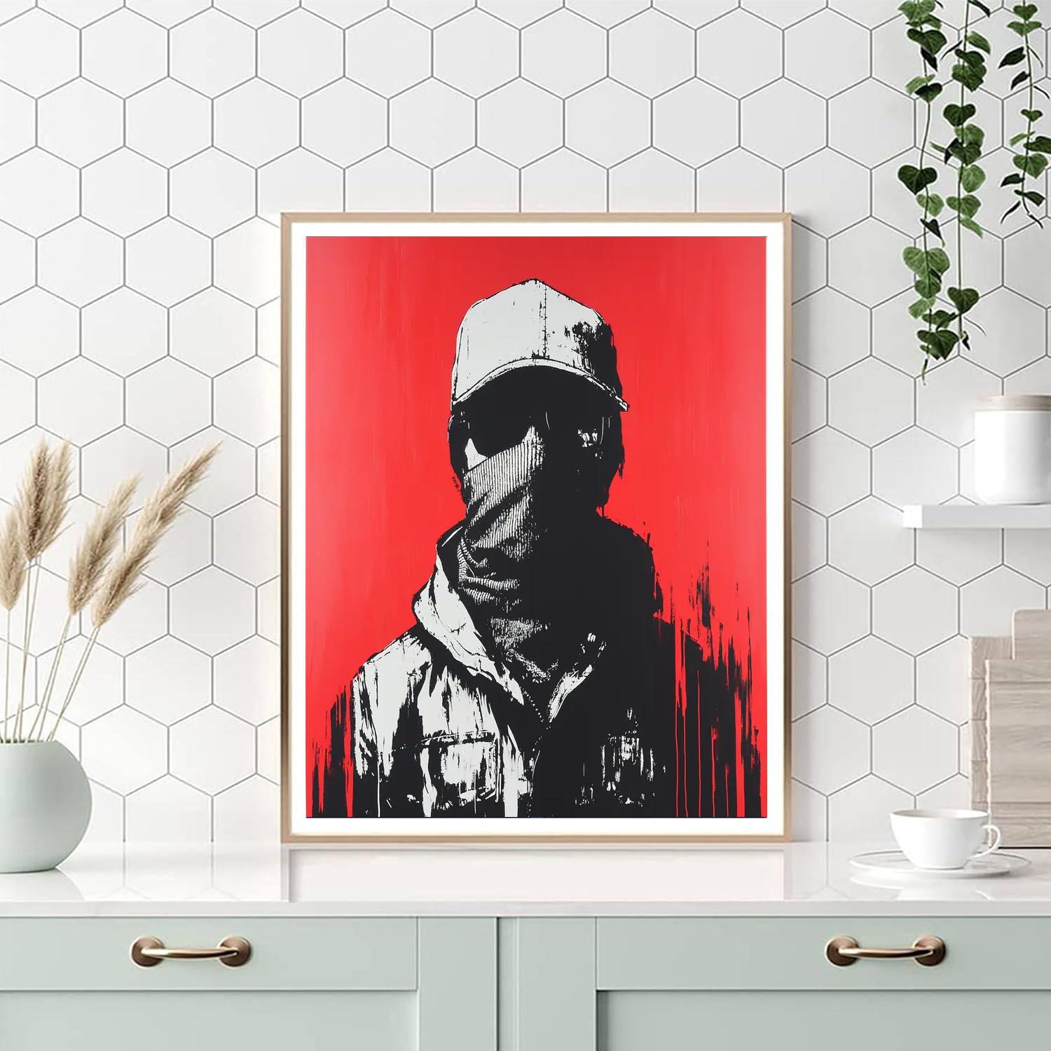 Banksy Inspired Whispers Of Revolution  DIY Paint By Numbers