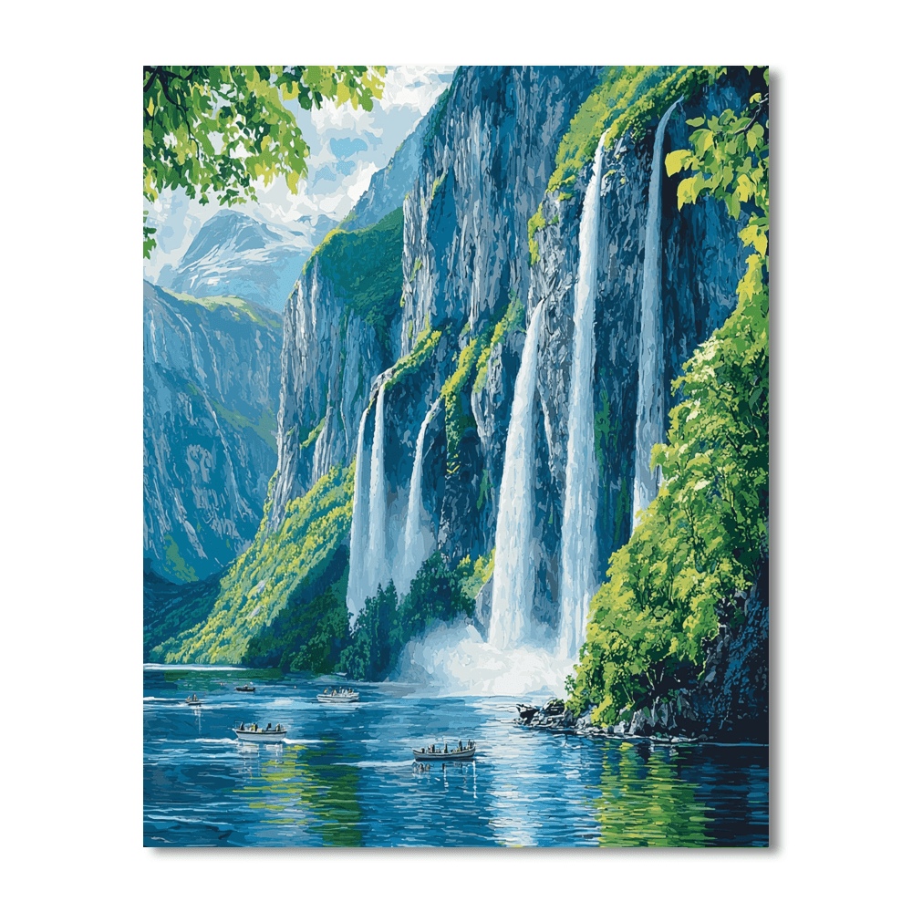 Geirangerfjord - Geiranger Painting Number Kit