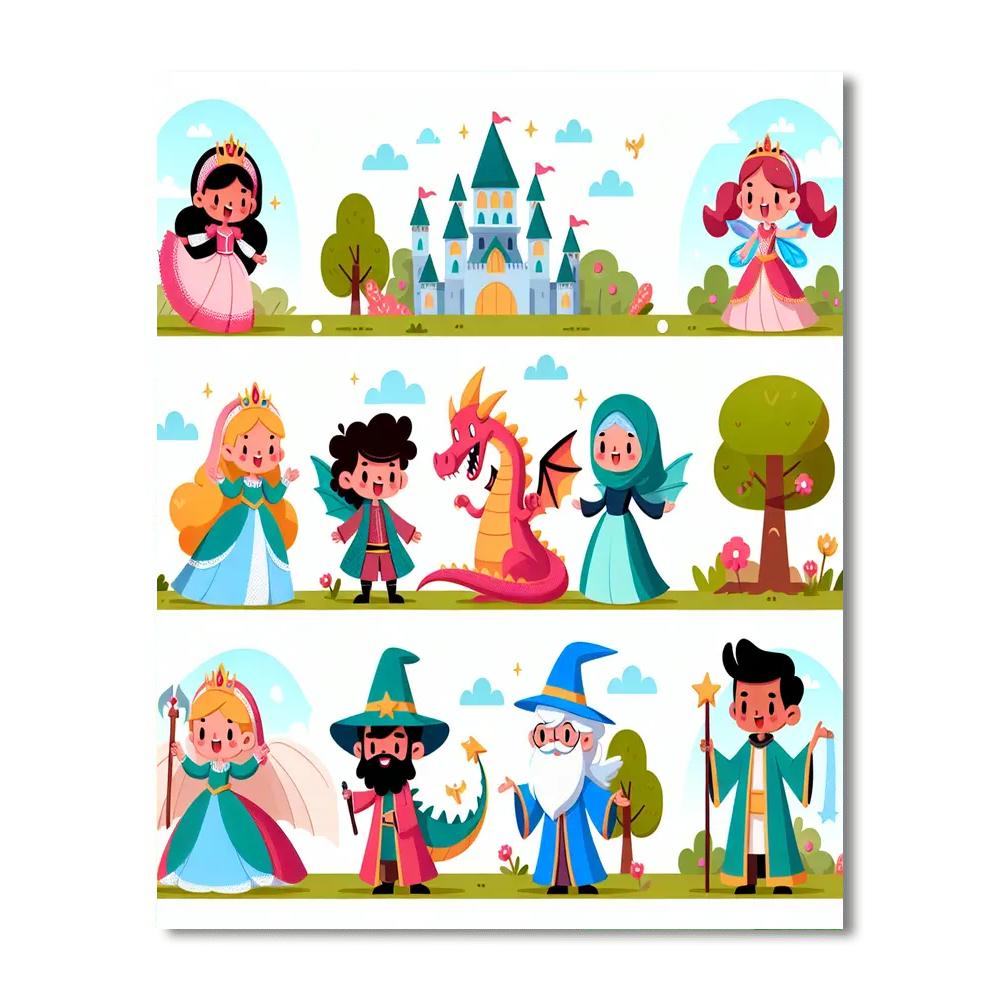 Funky Fairy Tale Paint By Numbers Art