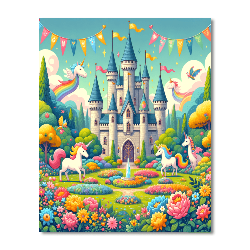 Colorful Castles DIY Paint By Numbers