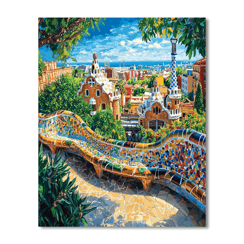 Park Guell Number Painting