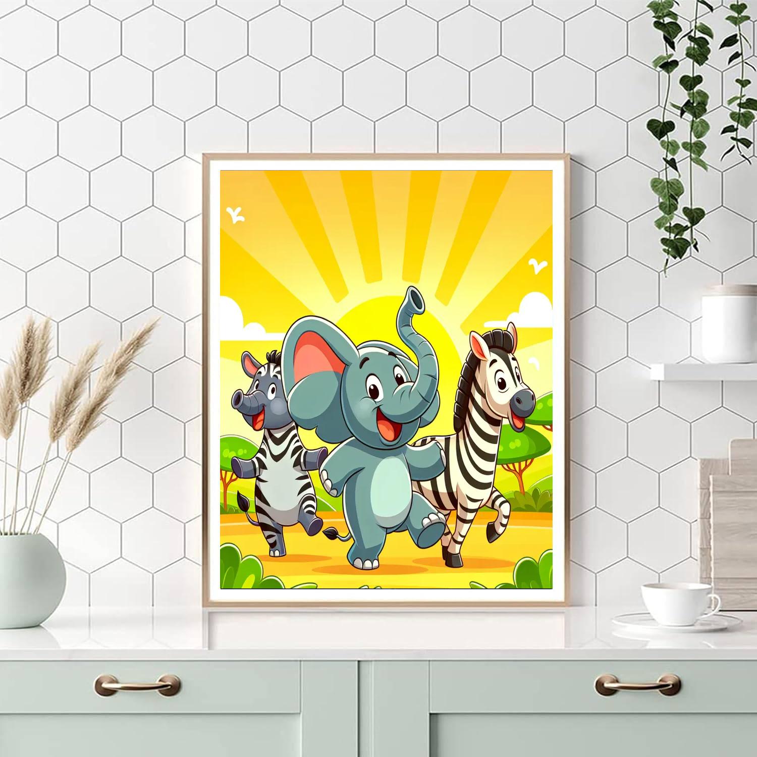 Sunny Safari Parade Paint By Color