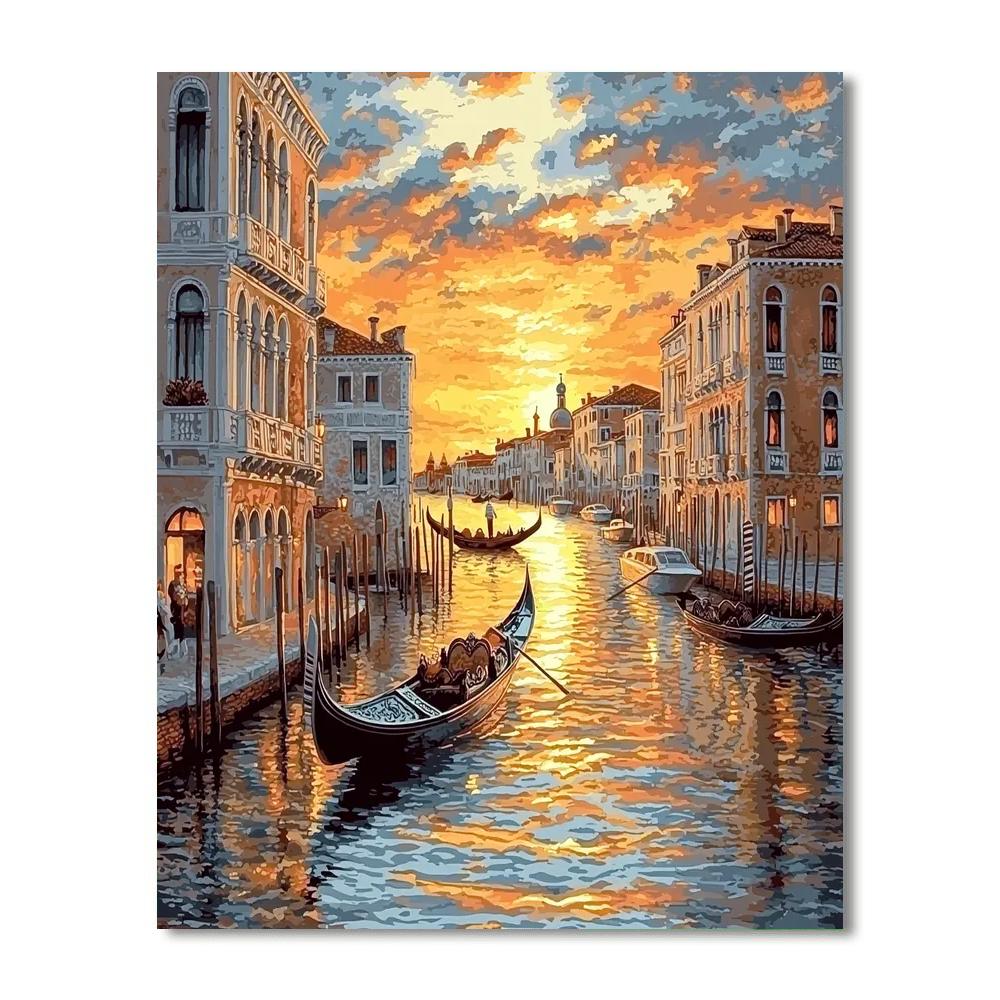 Francesco Guardi Inspired Venetian Reverie  Number Painting