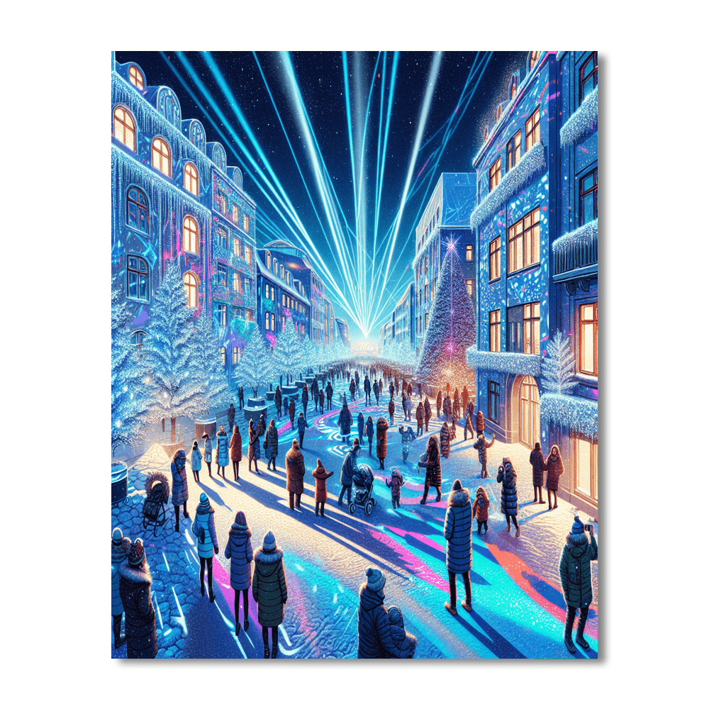 Winter Lights Festival - Reykjavik Number Painting