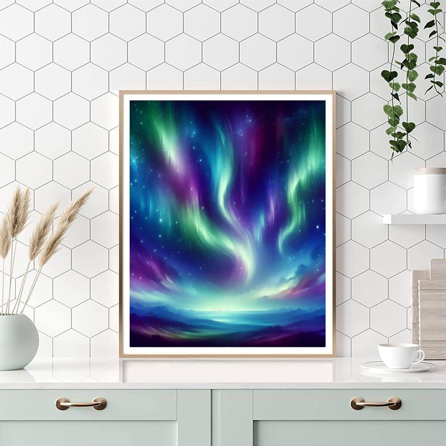 Northern Lights Mystery DIY Paint By Numbers